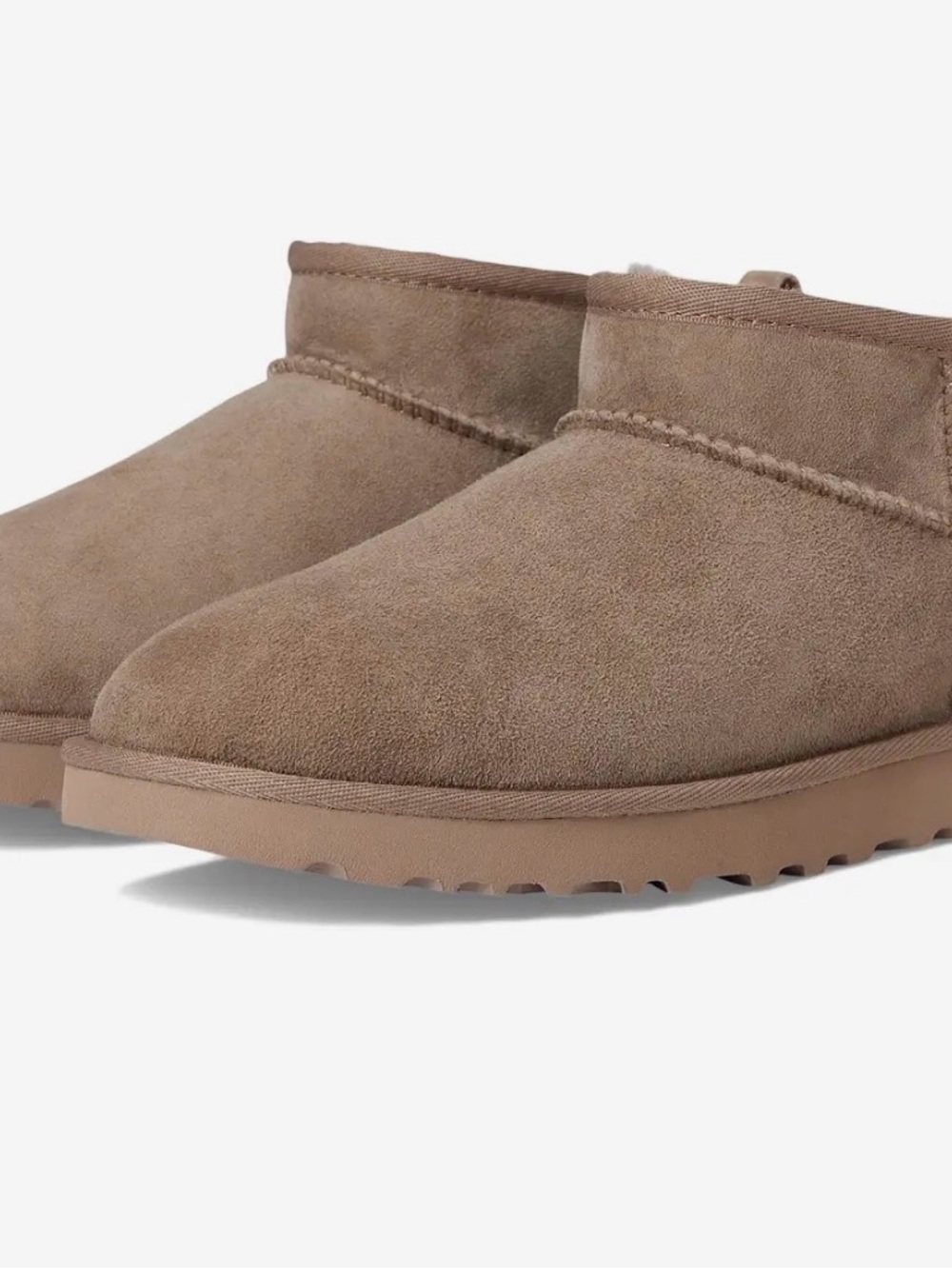 UGG Women's Short Suede Winter Slip-On Boot — Chestnut